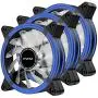 EZDIY-FAB 120mm PWM Blue LED Fan, Dual-Frame LED Case Fan for PC Cases, High Airflow Quiet,CPU Coolers, and Radiators,4-Pin-3-Pack EZDIY-FAB 120mm PWM Blue LED Fan, Dual-Frame LED Case Fan for PC Cases, High Airflow Quiet,CPU Coolers, and Radiators,4-Pin-3-Pack