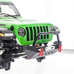 EAPTS RC Car Bumper,RC Crawler Bumper,Metal Front Rear Bumper with Led Lights for 1/10 RC Car Crawler Axial SCX10 90046 SCX10 III AXI03007 TRX4 TRX-4 Car Accessories RC Parts Kit