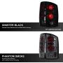 VIPMOTOZ Altezza Euro Style Tail Light Lamp For 2002-2006 Dodge RAM 1500 2500 3500 - Matte Black Housing, Smoke Lens, Driver and Passenger Side
