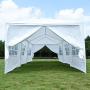 mcombo Outdoor Canopy Tent Wedding Party Waterproof Gazebo Pavilion with Removable Sidewalls 6052 with Metal Connector, 8 Pieces