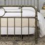 Walker Edison Vintage Metal Iron Pipe Queen Size Bed Headboard Bedroom