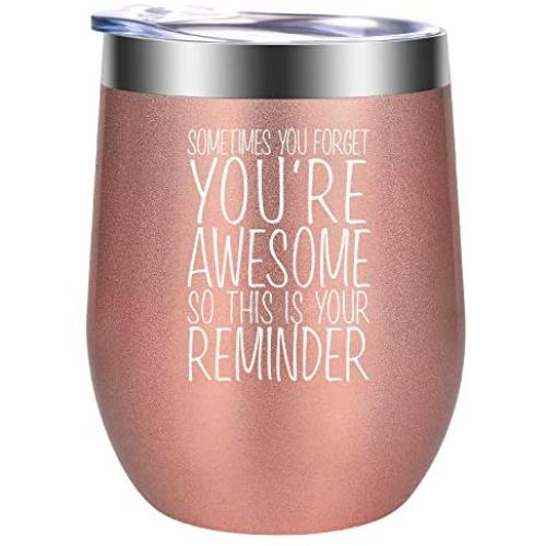Thank You Gifts, Inspirational Gifts for Women, Gifts for Her - Galentines Day Gifts - Funny Valentines Day, Birthday, Encouragement Gifts for Best Friend, Mom, Wife, Girlfriend - GSPY Wine Tumbler