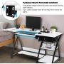TUFFIOM 57-Inch Sewing Craft Table, Specialized Sewing Machine Shelf, Enlarged Cutting Space, Sturdy Multifunctional Computer Desk with Storage Drawer, Adjustable Height, Ideal for Home Indoor Use