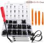 Eleven Guns Bumper Fender Rivet Clips, Plastic Car Retainer Door Trim Panel Fasteners Kits, 18 Most Popular Size Rivets for GM, Toyota, Ford, Honda, Chrysler (415 Pcs with Remover Tool)