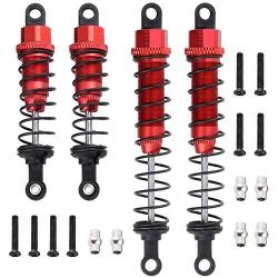 VERBAY Metal Oil Filled Front&Rear Shock Absorber for 1/12 WLtoys 12428 12423 RC Car Crawler Upgrad Part,Red