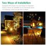 TomCare Solar lights Metal Flickering Flame Solar Lantern Outdoor Hanging Lanterns Lighting Heavy Duty Solar Powered Waterproof Umbrella LED Flame Lights for Garden Patio Pathway Deck Yard, 2 Pack