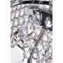 Edvivi Marya 4-Light Chrome Round Crystal Chandelier Ceiling Fixture | Beaded Drum Shade | Glam Lighting