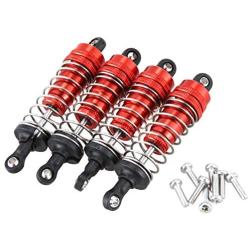 Jaimenalin 4Pcs Metal Shock Absorber Damper Replacement Accessory Fit for WLtoys 144001 1/14 4WD RC Drift Racing Car Parts,Red