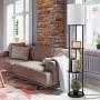 Globe Electric 67042 Reid Floor Lamp, 57.5'', Matte Black with White Globe Electric 67042 Reid Floor Lamp, 57.5'', Matte Black with White