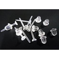 YOYOSTORE 3mm Invisible Plastic Earrings Blank Pins Stud Tiny Head Findings DIY Supplies (100 pieces/50 Pairs)