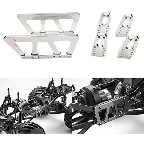 Alloy Chassis Lift Plate Set Kit For 1/10 RC Axial SCX10 Model Car Part Silver