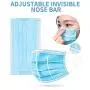 Adult Disposable Face Masks 50 Pack, 3 Ply Face Masks with Metal Nose Wire Breathable Comfortable Face Masks for Women Mouth Cover, Winter Safety Mask Wholesale for Outdoor Office School Supplies