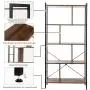 Giantex 4-Tier Bookshelf, Industrial Style Bookcase with Metal Frame, Free Standing Storage Display Shelves, Home Office Study Storage Rack Shelves with Dividers, Wood Shelving Unit (Rustic Brown) Giantex 4-Tier Bookshelf, Industrial Style Bookcase with Metal Frame, Free Standing Storage Display Shelves, Home Office Study Storage Rack Shelves with Dividers, Wood Shelving Unit (Rustic Brown)