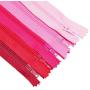 Nylon Zippers for Sewing, 4 Inch 100 PCs Bulk Zipper Supplies in 20 Assorted Colors; by Mandala Crafts