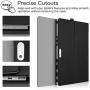 Fintie Case for New Microsoft Surface Pro 7 / Pro 6 / Pro 5 / Pro 4 / Pro 3 12.3 Inch Tablet - Multiple Angle Viewing Portfolio Business Cover, Compatible with Type Cover Keyboard (Black)