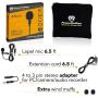 Professional Grade Lavalier Lapel Microphone Omnidirectional Mic with Easy Clip On System Perfect for Recording Youtube / Interview / Video Conference / Podcast / Voice Dictation / iPhone/ASMR
