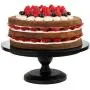 10-Inch Black Metal Classic Mini Decorative Cake & Dessert Pedestal Display Stand -MyGift Home