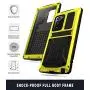 Compatible with Samsung Galaxy Note 20 Ultra Metal Case, Military Grade Drop Tested Heavy Duty Full Body Protective with Screen Protector Built-in Shockproof Dustproof Case(Note 20 Ultra Yellow)