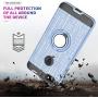 ZTE Blade X Z965 Case with HD Screen Protector,Ymhxcy 360 Degree Rotating Ring & Bracket Rubber Dual Layer Shock Bumper Resistant Back Cover for ZTE Blade X Z965-ZH Metal Slate