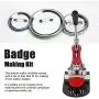 25mm Badge Machine Button Maker Punch Machine Badge Making Kit with 1000 Pieces of Circle Button and Circle Cutter Interchangeable Dies