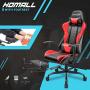 Homall Gaming Chair Computer Office Chair Ergonomic Desk Chair with Footrest Racing Executive Swivel Chair Adjustable Rolling Task Chair (Red)