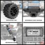HAIBOXING RC Cars 18859, 1:18 Scale 4WD Monster Truck 36+ km/h High Speed Hobbyist Grade Remote Control Car All Terrain 4x4 Off Road Crawler Waterproof Vehicle, Gifts for Kids and Adults