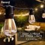 Banord 51FT Outdoor Shatterproof LED String Lights, Waterproof 17 Hanging Sockets with 18 x Dimmable LED Bulb Garden Light String, Waterproof Vintage Patio Lights for Wedding Party Banord 51FT Outdoor Shatterproof LED String Lights, Waterproof 17 Hanging Sockets with 18 x Dimmable LED Bulb Garden Light String, Waterproof Vintage Patio Lights for Wedding Party
