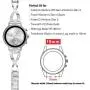 YOOSIDE for Fossil Q Venture Watch Band, 18mm Quick Release Detachable Stainless Steel Metal Bling Watch Bands Strap for Ticwatch C2 Rose Gold,Fossil Q Venture Gen3/Gen4/HR Gen4(Silver)