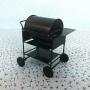 EatingBiting 1:12 Dollhouse Miniature Kitchen Utensils Garden BBQ Oven Square Grill Wheel Barbeque Roasting Oven Picnic Accessories House Miniature Metal Barbeque BBQ Roasting Oven Picnic Accessories