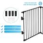 Costzon Baby Safety Gate, 4-in-1 Fireplace Fence, Wide Barrier Gate with Walk-Through Door in Two Directions, Add/Decrease Panels Directly, Wall-Mount Metal Gate for Pet & Child, Door (Black, 6-Panel) Costzon Baby Safety Gate, 4-in-1 Fireplace Fence, Wide Barrier Gate with Walk-Through Door in Two Directions, Add/Decrease Panels Directly, Wall-Mount Metal Gate for Pet & Child, Door (Black, 6-Panel)