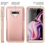 YOUMAKER Case for Galaxy Note 9, Full Body Heavy Duty Protection with Built-in Screen Protector Shockproof Rugged Cover for Samsung Galaxy Note 9 (2018) 6.4 Inch - Rose Gold/Pink