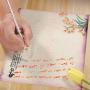 Molshine Handmade High Borosilicate Glass Glass Dip Pen Glass Signature Pen Business Present (white)