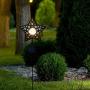 Star Solar Lights Outdoor Garden - Crackle Glass Globe Metal Garden Stakes Lights Waterproof Solar Decorative Lights for Patio, Lawn, Pathway, Yard (1 Pack)