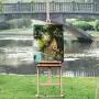 TANGKULA H-Frame Easel Wooden Height and Angle Adjustable Foldable Tilting Floor Studio Artist Easel Painting, Sketching, Display TANGKULA H-Frame Easel Wooden Height and Angle Adjustable Foldable Tilting Floor Studio Artist Easel Painting, Sketching, Display