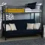Home Accent Furnishings Sunrise Metal Twin-Over-Futon Bunk Bed in Black Home Accent Furnishings Sunrise Metal Twin-Over-Futon Bunk Bed in Black