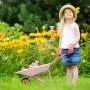 Hortem 5PCS Kids Wheelbarrow Set, Metal Construction Kids Wheel Barrel and Kids Garden Tools,Kids Gardening Glove, Gifts for Children (Pink) Hortem 5PCS Kids Wheelbarrow Set, Metal Construction Kids Wheel Barrel and Kids Garden Tools,Kids Gardening Glove, Gifts for Children (Pink)