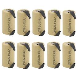 Kastar 10 Pieces SC-2200 SUB-C NI-MH Battery 2200mAh 1.2V, High Drain 10Amp Flat Top Rechargeable Battery With Tabs, Use These To Rebuild Your Batteries Such As Power Tool Or Others