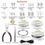 EuTengHao Jewelry Making Supplies Kit Jewelry Repair Tool Set with Jewelry Pliers Beading Wires Open Jump Ring Lobster Clasps Necklace Cord Ribbon Ends Jewelry Findings Making for Jewelry DIY Supplies