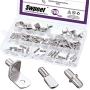 Swpeet 110Pcs 3 Styles Shelf Pins Assortment Kit, Top Quality Nickel Plated Shelf Bracket Pegs Cabinet Furniture Shelf Pins Support for Shelf Holes on Cabinets, Entertainment Centers Swpeet 110Pcs 3 Styles Shelf Pins Assortment Kit, Top Quality Nickel Plated Shelf Bracket Pegs Cabinet Furniture Shelf Pins Support for Shelf Holes on Cabinets, Entertainment Centers