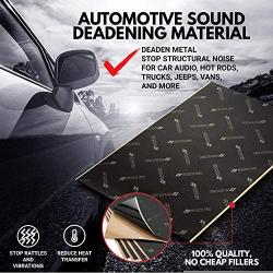 Second Skin Audio Damplifier Premium Automotive Sound Deadening Mat – Butyl Rubber Car Sound Deadener and Thermal Insulation - Made in The USA (80 Sq Ft)