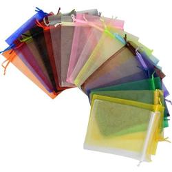 Tojwi 50pcs Organza Bags-Mix Color 3.54x4.33(9x11cm) Satin Drawstring Organza Pouch Wedding Party Favor Gift Bag Jewelry Watch Bags