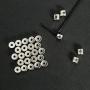 SUBANG 50 Pieces Pin Keepers Pin Locks Pin Backs Locking Clasp Locking Pin Keeper Backs with 5 Wrench All in Storage Case,5mm x 6mm
