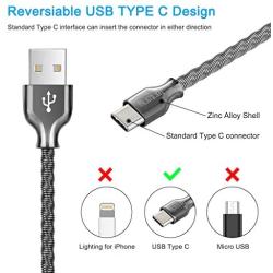 USB Type C Cable,Fantany Durable Metal USB A to C Charging Cable&Sync Compatible with Galaxy S10,S9,S9+,S8,S8+,Note 8,9,LG V40,50 G7,8, Pixel 2,3,HTC 10,Nexus 5X/6P, 3.3Feet,1Pack (Black, 3.3ft)