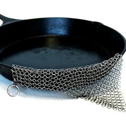 The Ringer - The Original Stainless Steel Cast Iron Cleaner, Patented XL 8x6 Inch Design