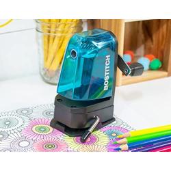 Bostitch Multi-Mount Manual Pencil Sharpener, Vacuum Mount or Screw Mount, Blue (MPS2-BLUE)