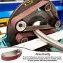 Aluminum Oxide Sanding Belts - 10 Pieces 4 x 36 Inch Sanding Belts (80/120/150/240/400 Grits) and 12 Pieces 6 Inch Self Stick No-hole Aluminum Oxide Sanding Disc (80/100/ 120/180/ 240/400 Grits)