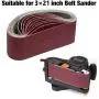 Aluminum Oxide Sanding Belts,3-Inch x 21-Inch 80/120/150/240/400 Assorted Grits (15 Pack)