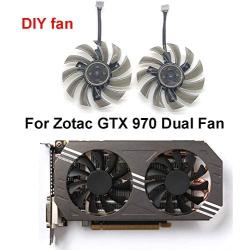 inRobert 75mm GA81S2U DC 12V 0.38A 4Pin Cooler Fan Video Card Fan Replacement for Zotac GTX 970 Dual Fan Graphic Card (DIY Fan)