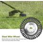 SOFW Wire Trimmer Blade Steel Wire Wheel Garden Brush Lawn Mower Cutter Blade Trimmer Metal Blades Trimmer Head Garden Grass Trimmer Head