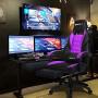 BOSSIN Racing Style Gaming Chair Office Computer Desk Chair with Footrest and Headrest, Ergonomic Design, Large Size High-Back E-Sports Chair, PU Leather Swivel Chair Sillas Gaming (Purple)